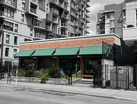 Exterior photo of the Together Against Poverty Society (TAPS) in Victoria.