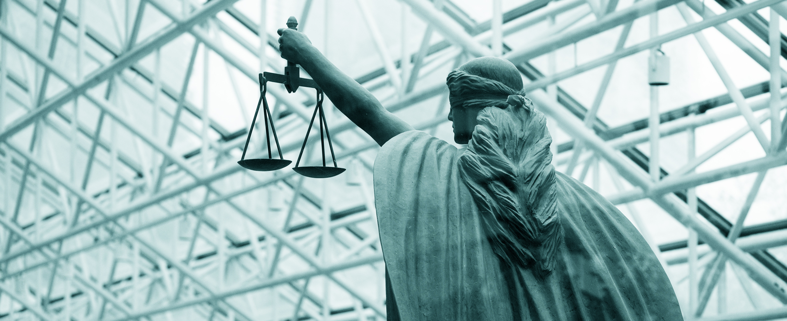 The goddess Themis holding the scales of justice at the Vancouver Law Courts.