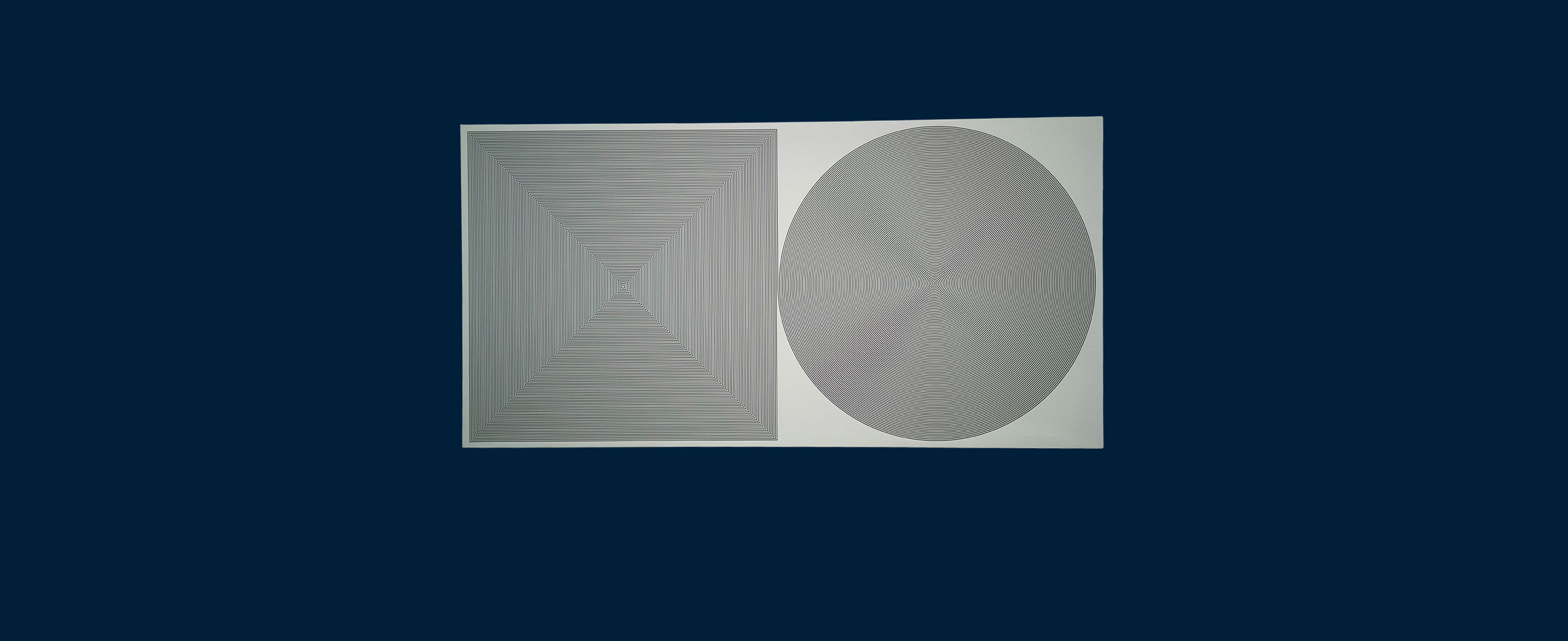 A square and a circle design very close to each other. 