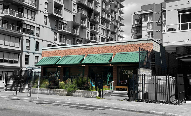 Exterior photo of the Together Against Poverty Society (TAPS) in Victoria.